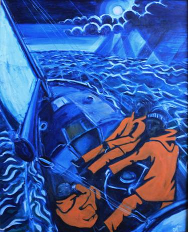 Print of Expressionism Boat Paintings by Cliff Moppett