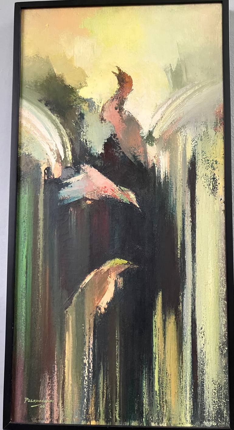 Original Animal Painting by Gabrielle Avant Garde | Abstract Art on Canvas | Birds of paradise (Poerbonoadi)