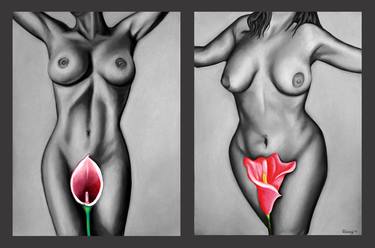 Print of Conceptual Nude Drawings by Courtney Kenny Porto