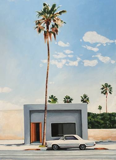 White car and palm thumb