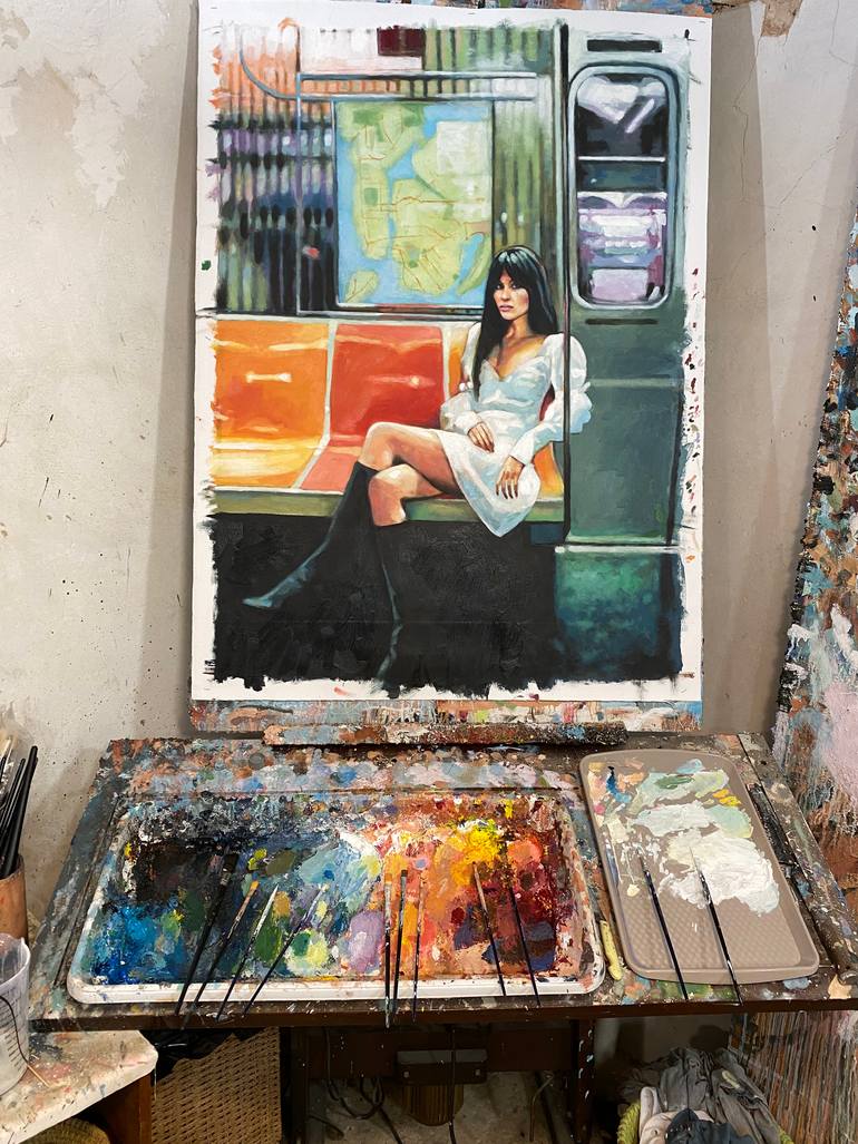 Original Portraiture Women Painting by Thomas Saliot