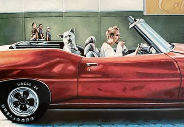 Original Figurative Car Paintings by Thomas Saliot