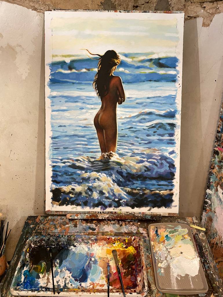 Original Figurative Women Painting by Thomas Saliot