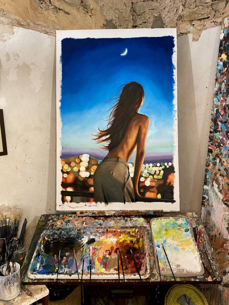 Original Classicism Women Painting by Thomas Saliot