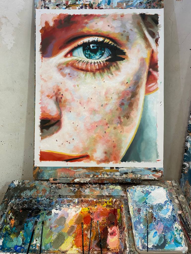 Original Classicism Women Painting by Thomas Saliot