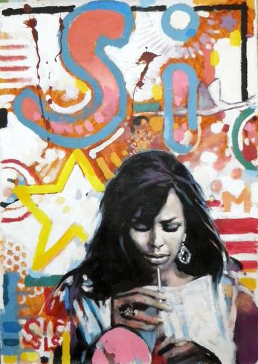 Print of Street Art Pop Culture/Celebrity Paintings by Thomas Saliot