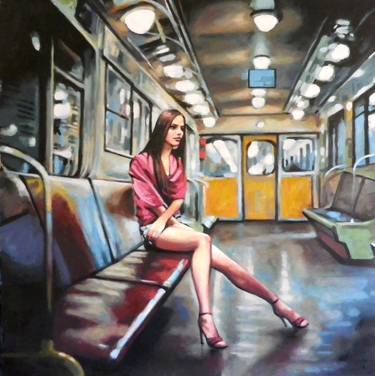 Original Figurative Women Paintings by Thomas Saliot