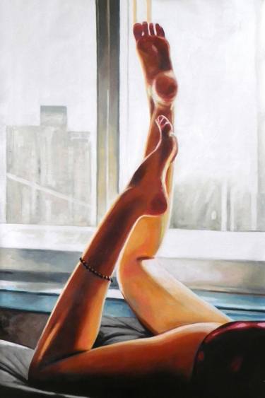 Saatchi Art Artist Thomas Saliot; Painting, “Thank god for women legs” #art