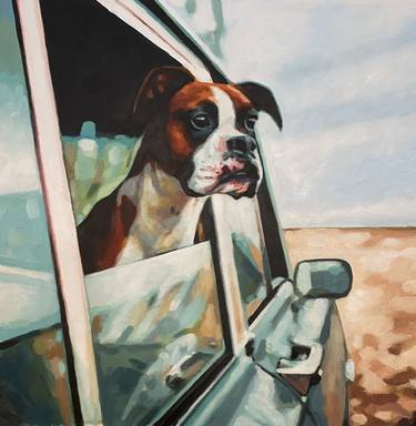Print of Fine Art Dogs Paintings by Thomas Saliot