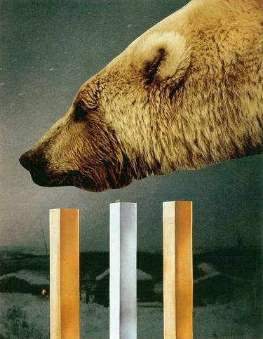 Saatchi Art Artist jesse treece; Collage, “Bear 2001” #art