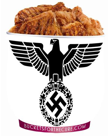 Traditionelle deutsche Küche oder Nationale Spezialitäten: really hot wings in the bucket for the cure. thumb