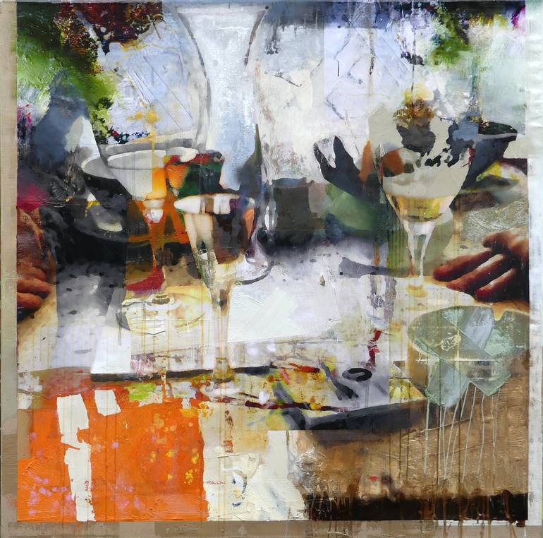 Original Abstract Expressionism Still Life Painting by Peter Vahlefeld