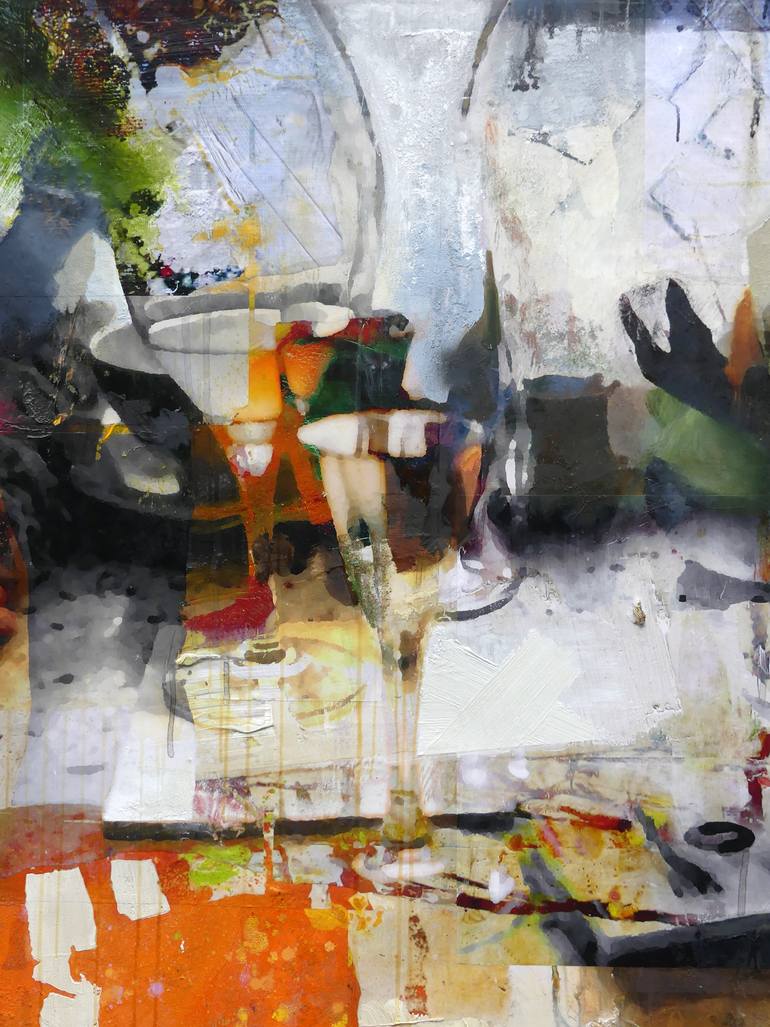 Original Abstract Expressionism Still Life Painting by Peter Vahlefeld