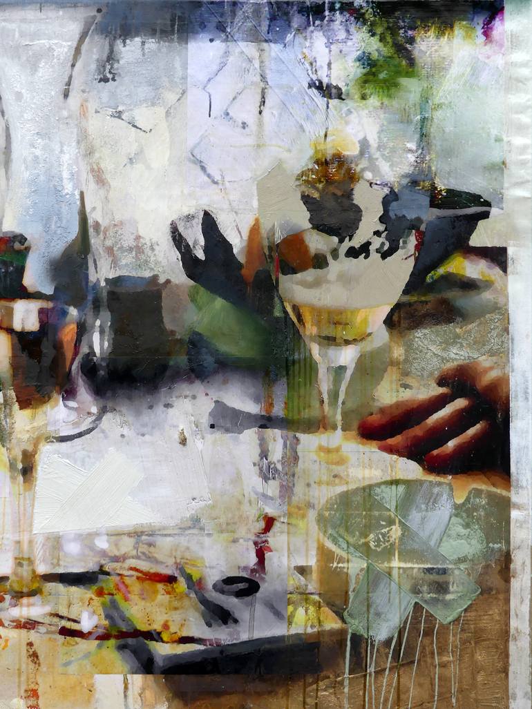 Original Abstract Expressionism Still Life Painting by Peter Vahlefeld