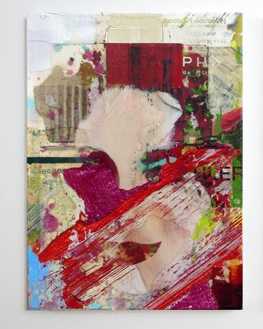 Original Abstract Expressionism Pop Culture/Celebrity Mixed Media by Peter Vahlefeld