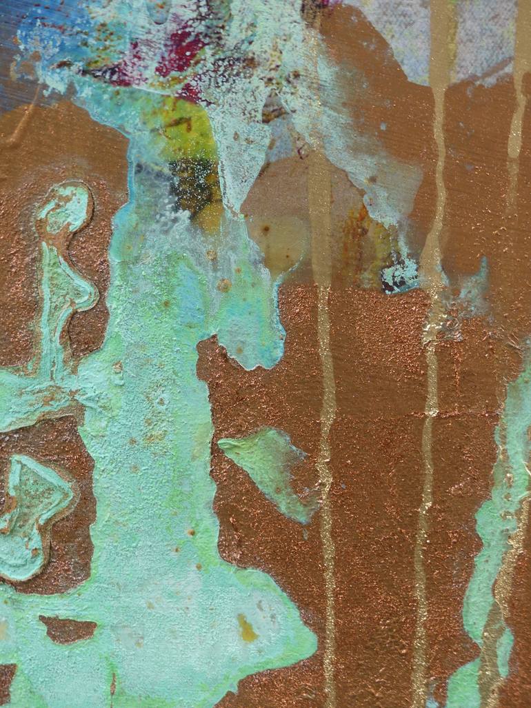 Original Abstract Expressionism Abstract Mixed Media by Peter Vahlefeld