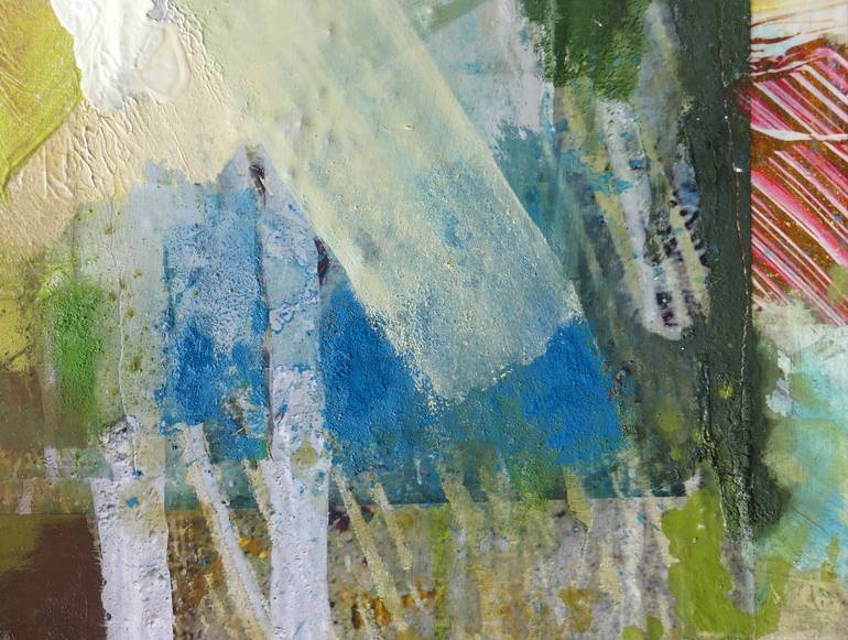 Original Abstract Expressionism Cities Painting by Peter Vahlefeld