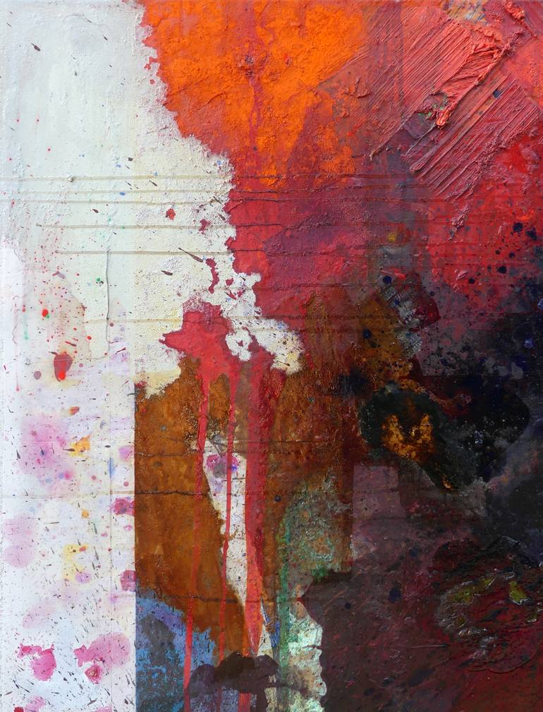 Original Abstract Expressionism Abstract Painting by Peter Vahlefeld