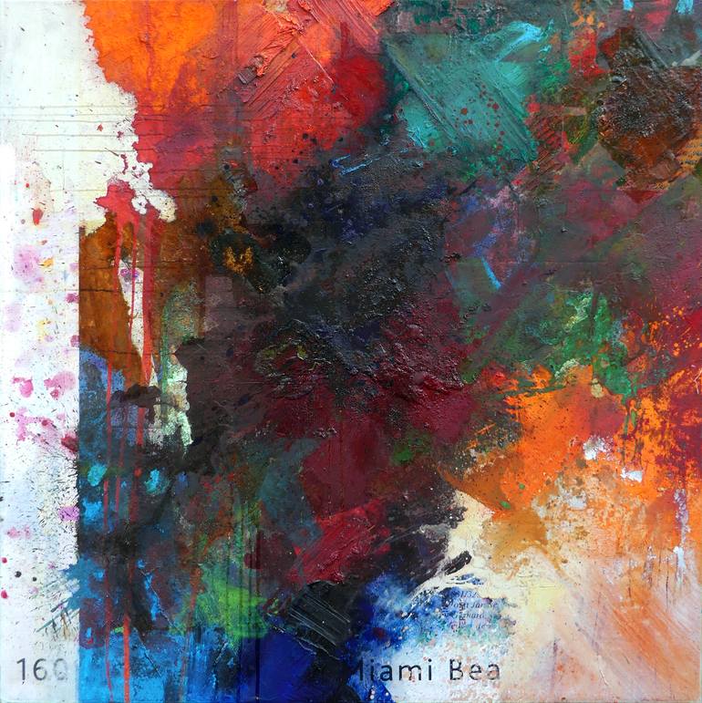 Original Abstract Expressionism Abstract Painting by Peter Vahlefeld