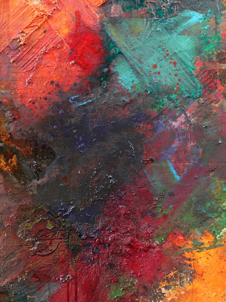 Original Abstract Expressionism Abstract Painting by Peter Vahlefeld