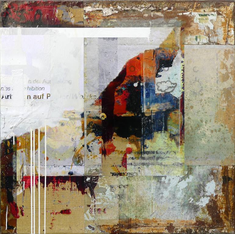 Original Abstract Expressionism Abstract Mixed Media by Peter Vahlefeld
