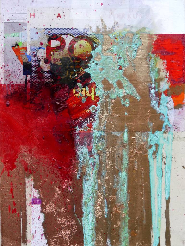 Original Abstract Painting by Peter Vahlefeld Abstract Expressionism Art on Canvas Deconstructing Pop