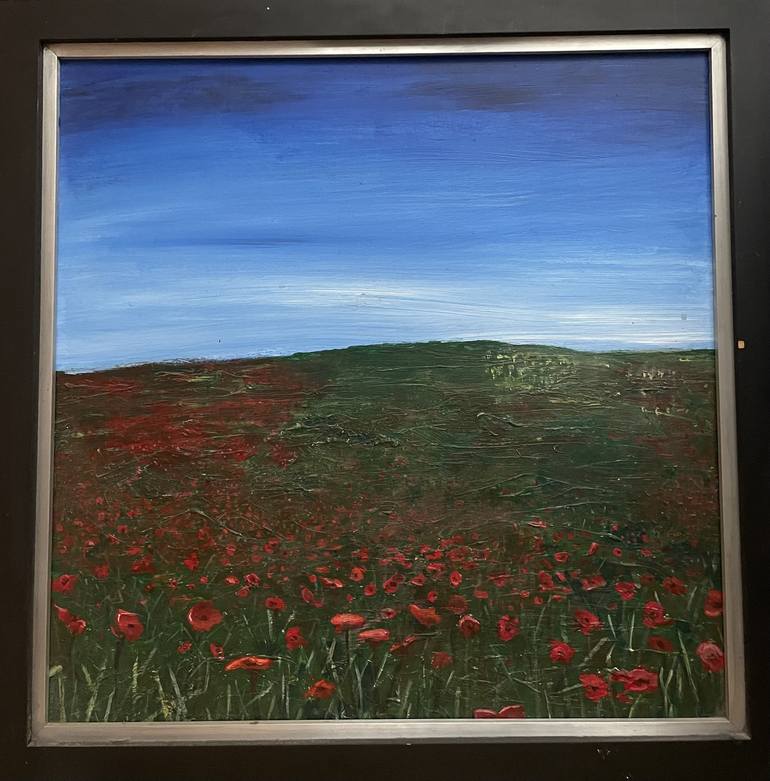 Poppy Meadow Painting by Thomas Thorn | Saatchi Art