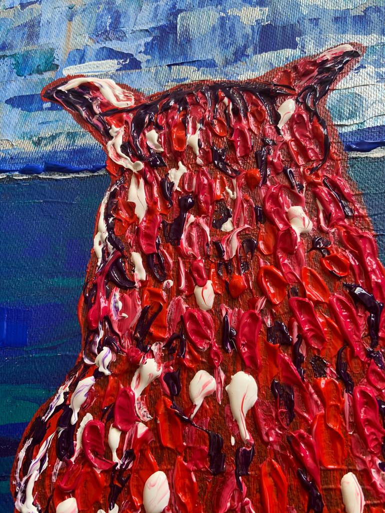 Original Abstract Expressionism Animal Painting by Zlata Jaanimägi