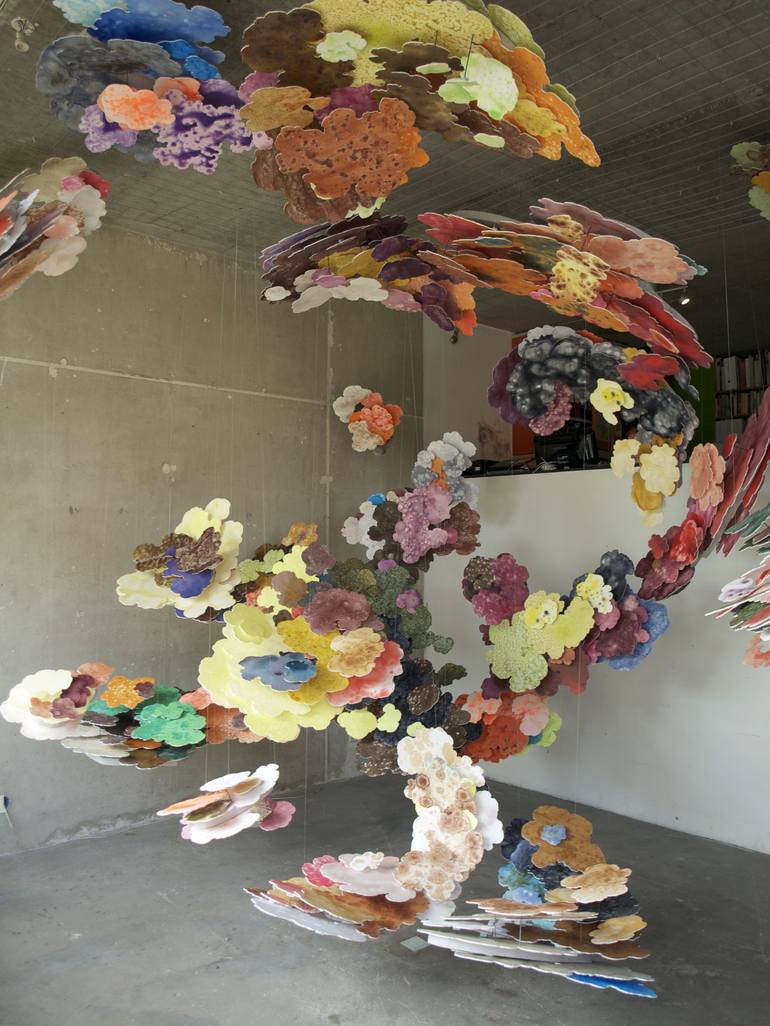 Original Abstract Floral Installation by Joris Kuipers