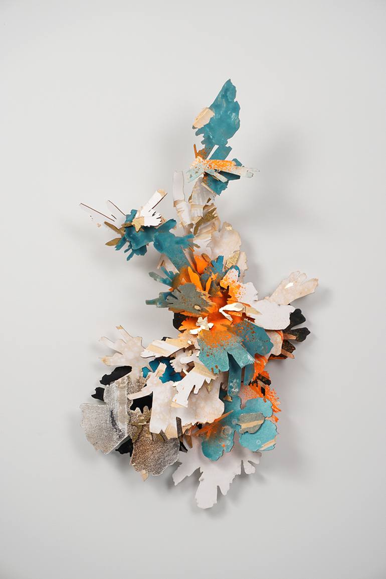 Original Abstract Floral Sculpture by Joris Kuipers