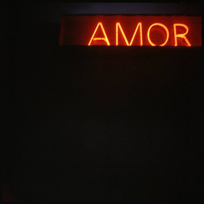 neon lights film photography