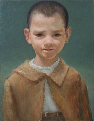 Saatchi Art Artist Ilir Pojani; Painting, “Portrait of a boy 3. SOLD” #art