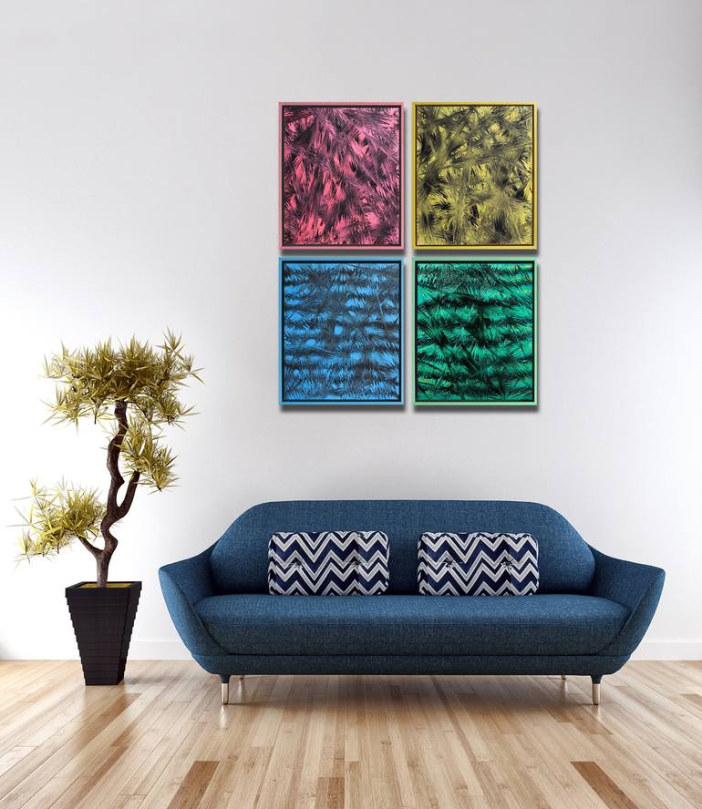 Original Cubism Abstract Painting by Yang Yue