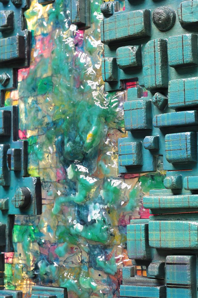 Original Cubism Abstract Mixed Media by Yang Yue