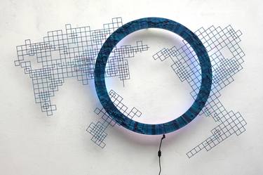 Original Abstract Geometric Sculpture by Yang Yue