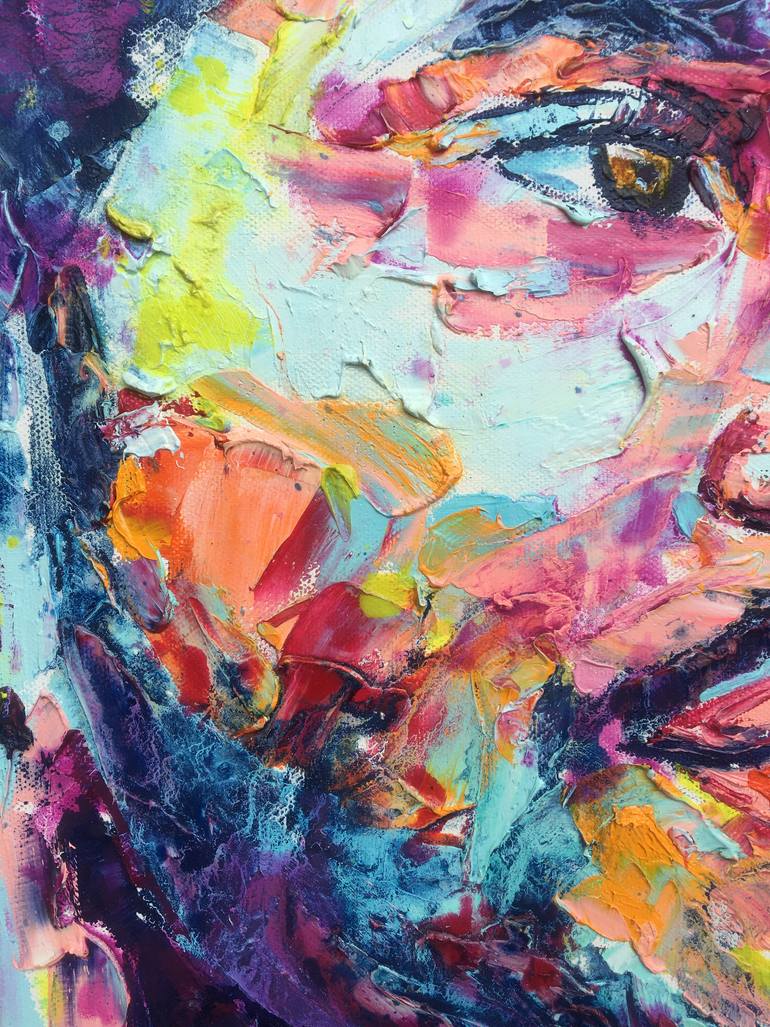 Original Abstract Expressionism People Painting by Esther Griffith