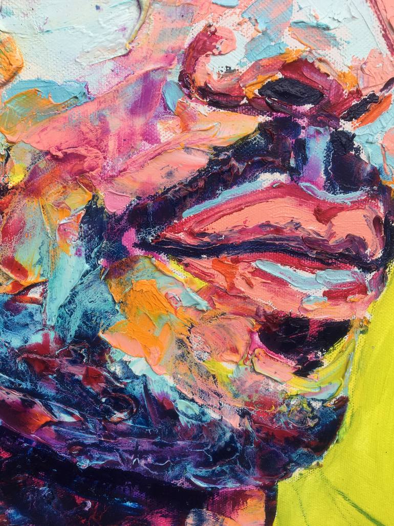 Original Abstract Expressionism People Painting by Esther Griffith