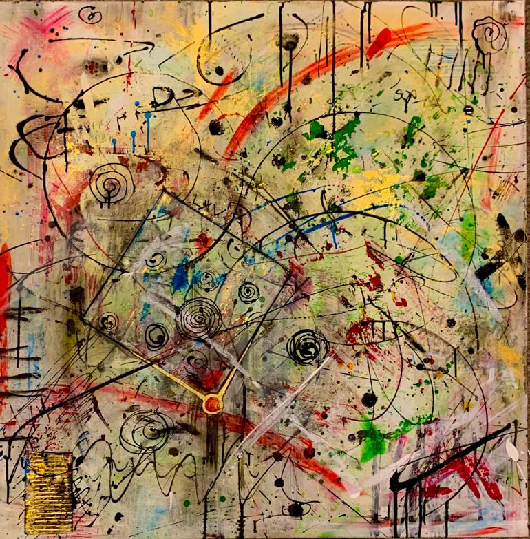 Original Time Painting by Patrice Biarent  Symbolism Art on Canvas  PASSAGE OF TIME