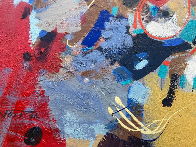 Original Abstract Expressionism Abstract Painting by Voskan Galstian