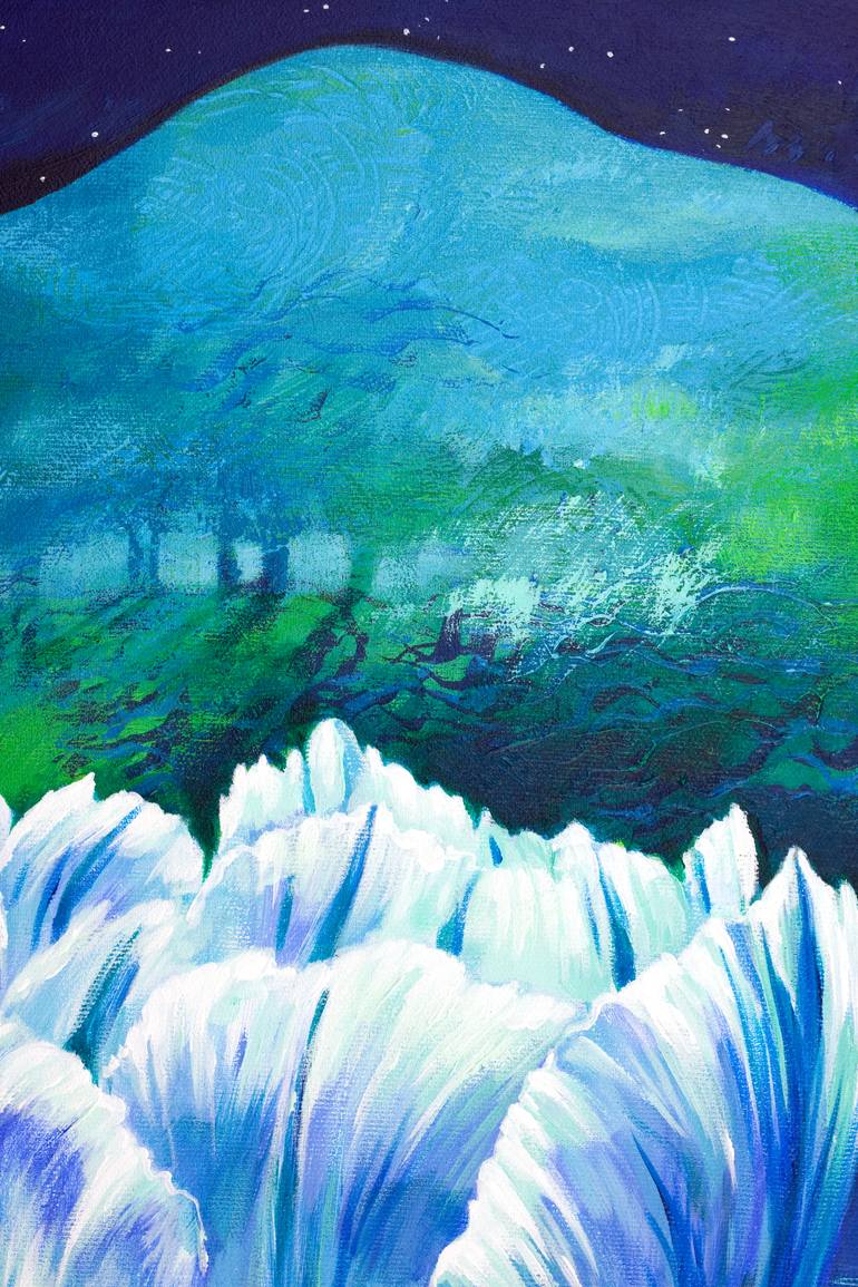 Original Expressionism Floral Painting by Katarzyna Kopanska