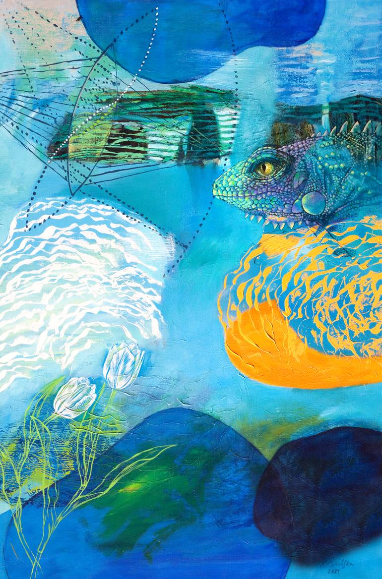 Original Expressionism Body Painting by Katarzyna Kopanska