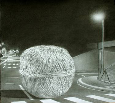 Original Photorealism Cities Drawings by jacques bodin