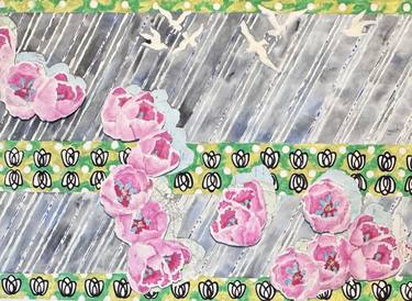 Original Contemporary Floral Mixed Media by Faylinda Kodis
