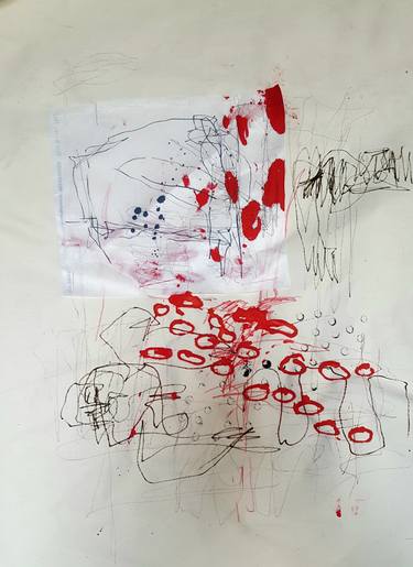 Original Abstract Expressionism Abstract Drawings by Naomi Middelmann