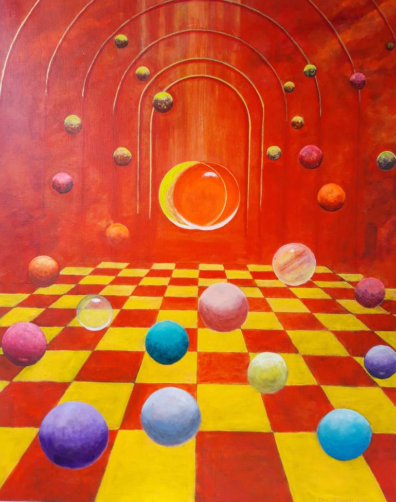 Original Fantasy Painting by Irene Mitawski | Abstract Art on Canvas | The Magic of Weightlessness