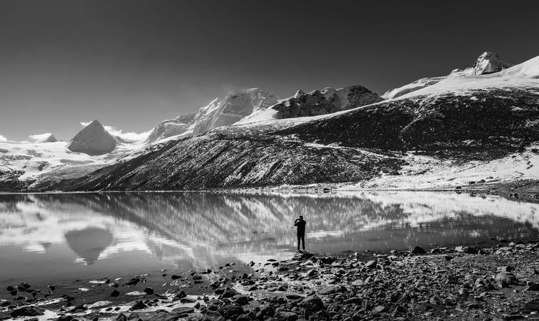 Original Landscape Photography by Feng Zuo | Art Deco Art on Paper | The Watcher at Sapuk Lake [Ultra-Limited Edition of 12]