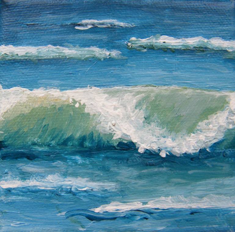 Little Seascape Painting By Claudia Pflicke 