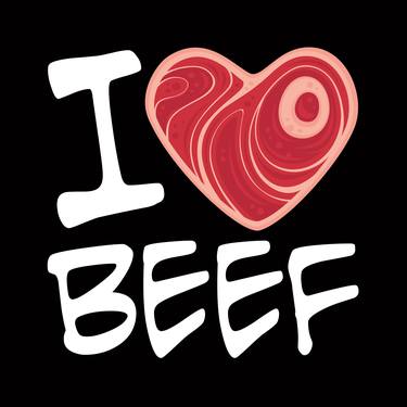I Love Beef - White Text Version thumb