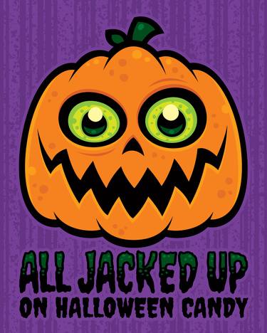 All Jacked Up on Halloween Candy Jack-O'-Lantern thumb