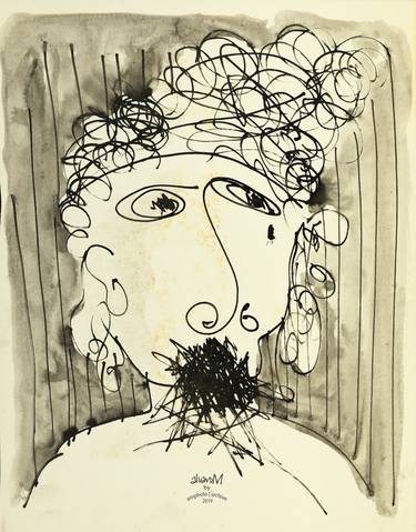 Print of Expressionism Portrait Drawings by Alvaro Mendonca